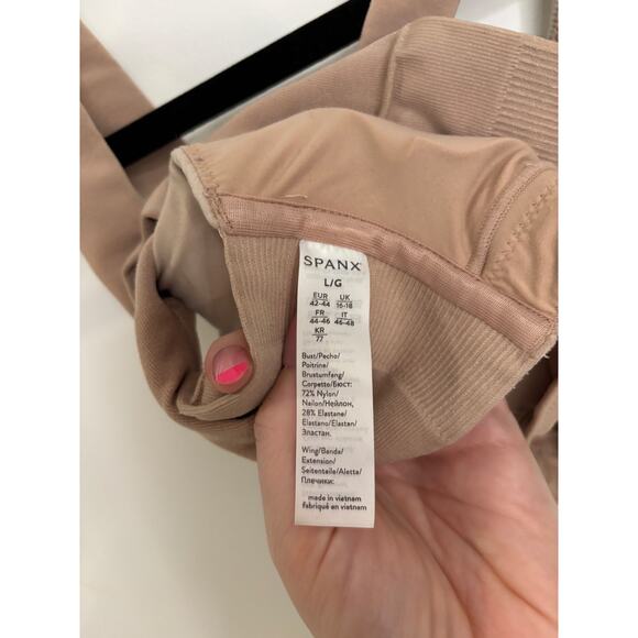 Spanx Bra-llelujah Bra Womens Large Wireless Naked 2.0 Nude Molded Cups - Picture 3 of 4